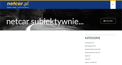 Desktop Screenshot of blog.netcar.pl